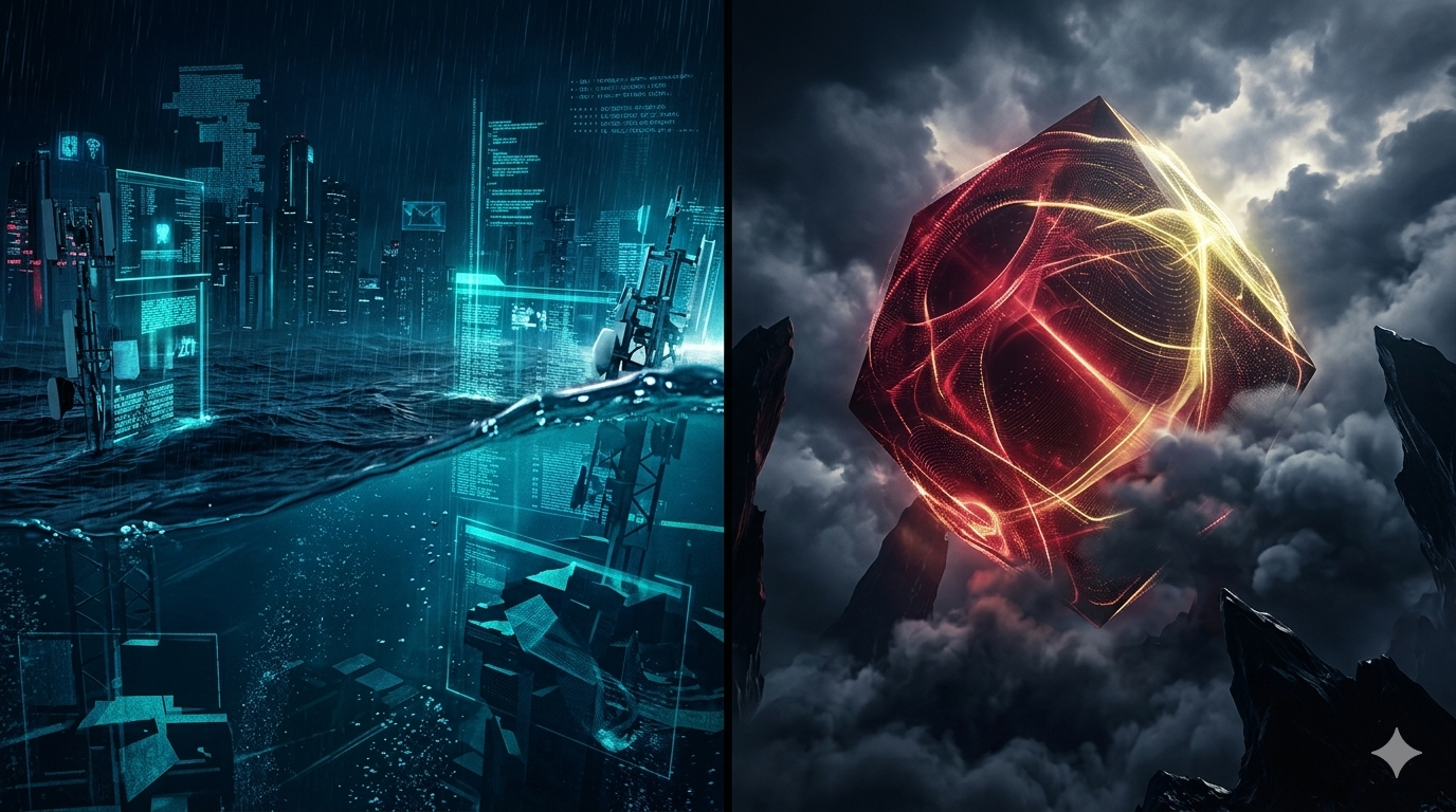 Visualisierung von deterministischen vs existenziellen Risiken