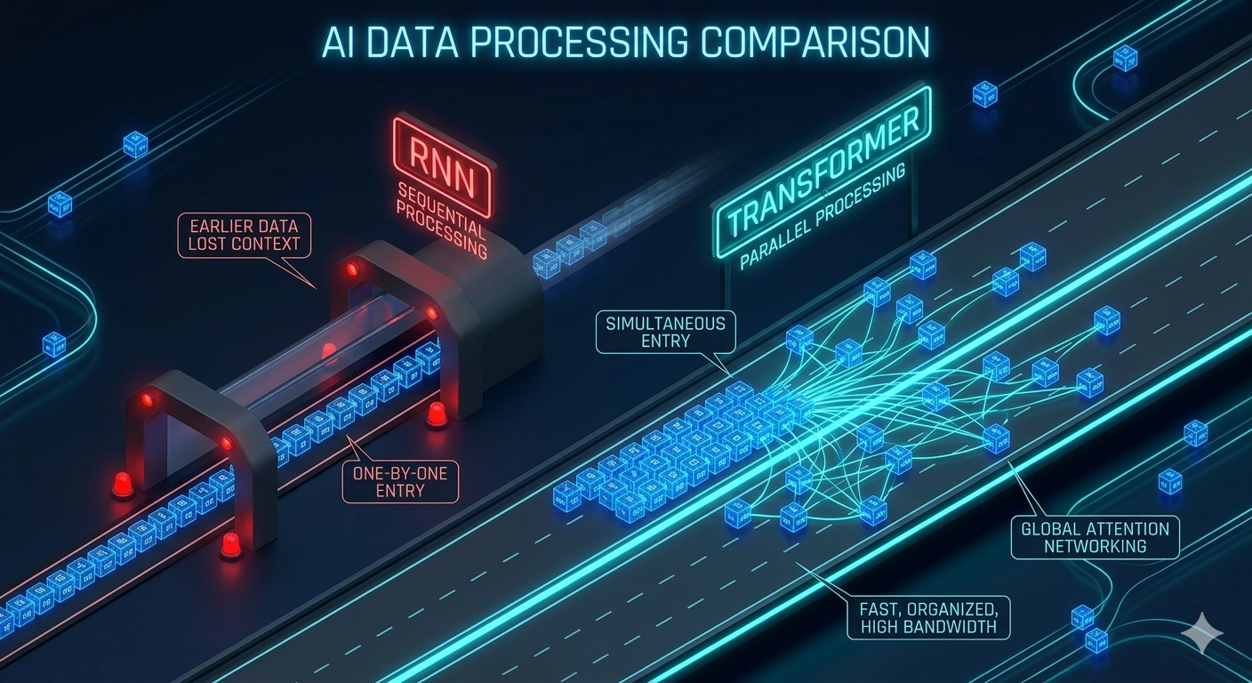 Vergleich zwischen RNN und Transformer